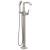 Delta T4776-SSFL Stryke 42 7/8" Single Lever Handle Floor Mount Tub Filler with Handshower and H2Okinetic Technology in Stainless Steel