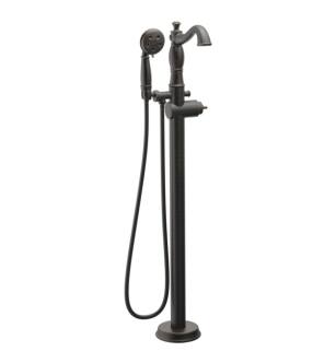 Delta T4797-RBFL-LHP 42 1/2" Single Handle Floor Mount Tub Filler with Hand Shower - Less Handle in Venetian Bronze