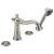 Delta T4755-SSLHP Victorian 7 1/2" Double Handle Deck Mounted Roman Tub Faucet with Handshower in Stainless Steel