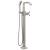 Delta T47766-SSFL Stryke 42 7/8" Single Cross Handle Floor Mount Tub Filler with Handshower and H2Okinetic Technology in Stainless Steel