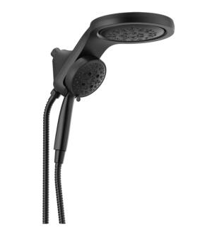 Delta 58680-BL25 Universal Showering HydroRain 12 1/4" 2.5 GPM H2Okinetic Multi Function Two-in-One Showerhead and Handshower in Matte Black