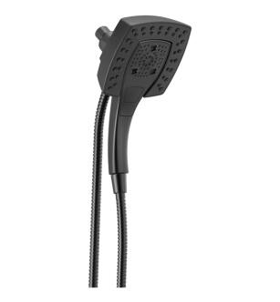Delta 58474-BL Universal Showering 5 3/4" Wall Mount 1.75 GPM In2ition Multi-Function Two-in-One Shower Head with H2Okinetic Technology in Matte Black