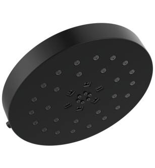 Delta 52488-BL Universal Showering 8" Wall Mount 1.75 GPM Multi-Function Round Showerhead with H2Okinetic Technology in Matte Black