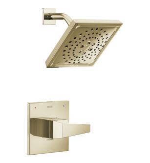 Delta T14243-PN-PR Trillian Monitor 14 Series Pressure Balanced Shower Only Trim with Multi-Function Showerhead in Lumicoat Polished Nickel