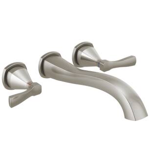 Delta T5776-SSWL Stryke 2 5/8" Double Handle Wall Mount Roman Tub Faucet in Stainless Steel