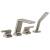 Delta T4799-SS-PR Pivotal 7 1/8" Double Handle Deck Mounted Roman Tub Faucet Trim with Handshower in Lumicoat Stainless