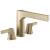 Delta T2774-CZ Zura 8 1/2" Double Handle Deck Mounted Roman Tub Faucet in Champagne Bronze