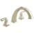 Delta T2751-PN Dryden 7 7/8" Double Handle Deck Mounted Roman Tub Faucet in Polished Nickel