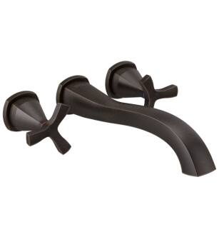 Delta T57766-RBWL Stryke 2 5/8" Double Cross Handle Wall Mount Roman Tub Faucet in Venetian Bronze