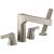 Delta T4774-SS Zura 8 1/2" Double Handle Deck Mounted Roman Tub Faucet with Handshower in Stainless Steel