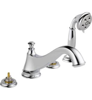 Delta T4795LHP Cassidy 6 3/4" Double Handle Deck Mounted Roman Tub Faucet with Handshower in Distressed Bronze/Oil Rubbed Bronze added