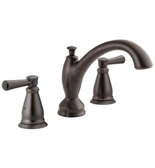 Delta T2793-RB Linden 7 7/8" Traditional Double Handle Deck Mounted Roman Tub Trim in Venetian Bronze