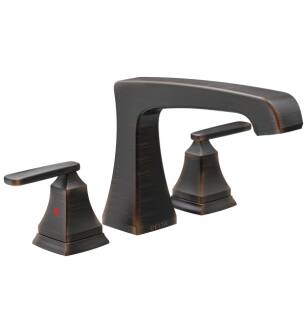 Delta T2764-RB Ashlyn 6 5/8" Double Handle Deck Mounted Roman Tub Trim in Venetian Bronze