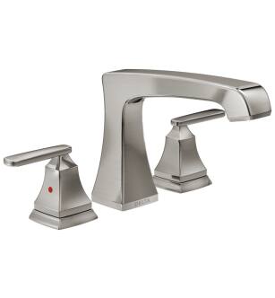 Delta T2764-SS Ashlyn 6 5/8" Double Handle Deck Mounted Roman Tub Trim in Stainless Steel
