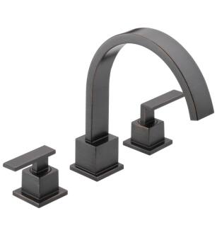 Delta T2753-RB Vero 10" Double Handle Deck Mounted Roman Tub Trim in Venetian Bronze