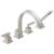 Delta T4753-SS Vero 10" Double Handle Deck Mounted Roman Tub Faucet with Hand Shower in Stainless Steel