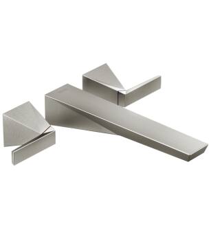 Delta T5743-SS-PR-WL Trillian 2 3/8" Two Handle Wall Mount Tub Filler Trim in Lumicoat Stainless