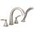 Delta T4777-SS Stryke 10 3/4" Double Lever Handle Deck Mounted Roman Tub Faucet with Handshower in Stainless Steel