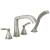 Delta T4776-SS Stryke 9 1/4" Double Lever Handle Deck Mounted Roman Tub Faucet Trim with Handshower in Stainless Steel