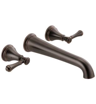 Delta T5797-RBWL Traditional 3 1/8" Double Handle Wall Mount Roman Tub Faucet in Venetian Bronze