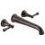 Delta T5797-RBWL Traditional 3 1/8" Double Handle Wall Mount Roman Tub Faucet in Venetian Bronze