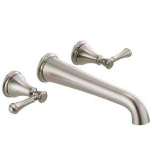 Delta T5797-SSWL Traditional 3 1/8" Double Handle Wall Mount Roman Tub Faucet in Stainless Steel
