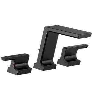 Delta T2799-BL Pivotal 7 1/8" Double Handle Deck Mounted Roman Tub Faucet Trim in Matte Black
