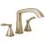 Delta T2776-CZ Stryke 9 1/4" Double Lever Handle Deck Mounted Roman Tub Faucet Trim in Champagne Bronze