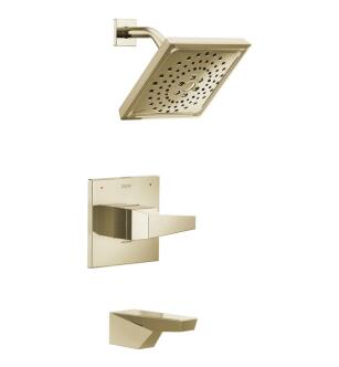 Delta T14443-PN-PR Trillian Monitor 14 Series Pressure Balanced Tub and Shower Faucet Trim with Multi-Function Showerhead in Lumicoat Polished Nickel