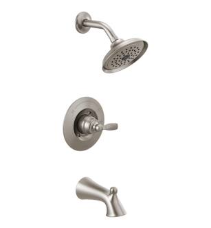 Delta T14432-SS Woodhurst Monitor 14 Series Pressure Balanced Tub and Shower Faucet Trim with Showerhead in Stainless Steel
