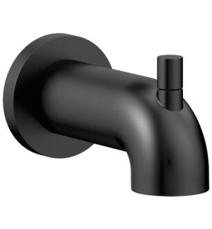 Delta RP73371BL Trinsic 6 1/8" Wall Mount Tub Spout with Pull-Up Diverter in Matte Black