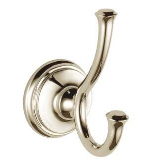 Delta 79735-PN Cassidy 2 1/2" Wall Mount Double Robe Hook in Polished Nickel