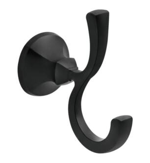 Delta 76435-BL Ashlyn 5" Wall Mount Double Robe Hook in Matte Black