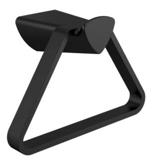 Delta 77446-BL Zura 7" Wall Mount Triangular Towel Ring in Matte Black