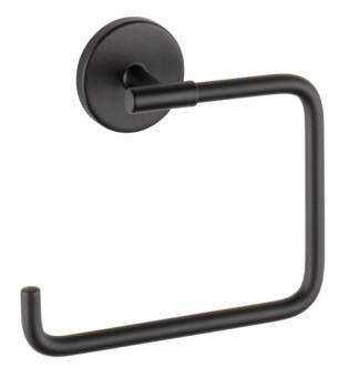 Delta 759460-BL Trinsic 6 3/8" Wall Mount Towel Ring in Matte Black