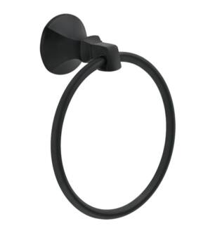 Delta 76446-BL Ashlyn 6 3/8" Wall Mount Towel Ring in Matte Black