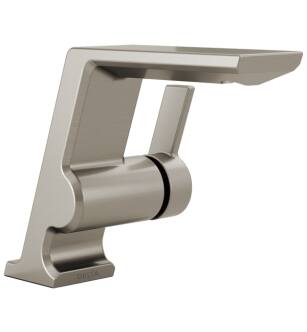 Delta 599-SS-PR-MPU-DST Pivotal 5 1/2" Single Handle 1.2 GPM Bathroom Faucet with Less Pop-Up Drain in Lumicoat Stainless