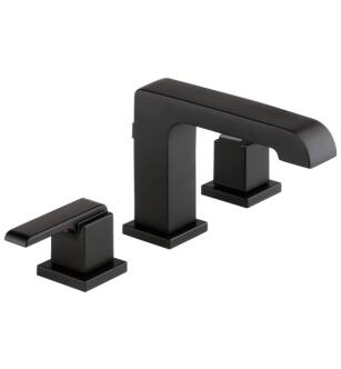 Delta 3567-BLMPU-DST Ara 5 5/8" Two Handle Widespread Bathroom Faucet in Matte Black