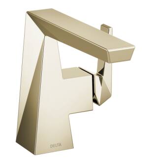 Delta 543-PN-PR-MPU-DST Trillian 6" Single Lever Handle Bathroom Sink Faucet with Pop-Up Drain in Lumicoat Polished Nickel