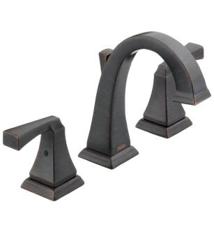 Delta 3551-RBMPU-DST Dryden 6 1/4" Two Lever Handle Widespread Bathroom Sink Faucet with Pop-Up Drain in Venetian Bronze