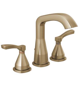 Delta 35776-CZMPU-DST Stryke 6 7/8" Two Handle Widespread Bathroom Faucet with Pop-Up Drain in Champagne Bronze