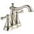 Delta 2597LF-PNMPU Cassidy 6 1/4" Two Handle Centerset Bathroom Faucet with Metal Pop-Up in Polished Nickel