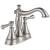 Delta 2597LF-SSMPU Cassidy 6 1/4" Two Handle Centerset Bathroom Faucet with Metal Pop-Up in Stainless Steel