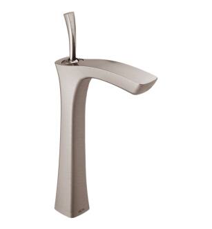 Delta 752LF-SS Tesla 12 7/8" Single Handle Vessel Bathroom Faucet in Stainless Steel
