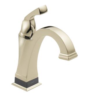 Delta 551T-PN-DST Dryden 8 1/4" Single Handle Bathroom Sink Faucet with Touch2O.xt Technology in Polished Nickel