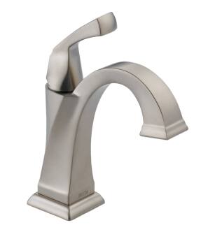 Delta 551-SS-DST Dryden 7 3/4" Single Handle Bathroom Sink Faucet with Pop-Up Drain in Stainless Steel