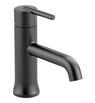 Delta 559LF-BLLPU Trinsic 7 1/4" Single Handle Bathroom Faucet - Less Pop Up in Matte Black