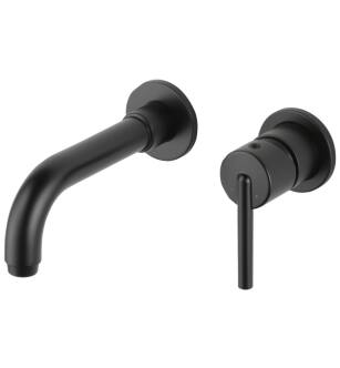 Delta T3559LF-BLWL Trinsic Single Handle Wall Mount Bathroom Faucet Trim in Matte Black