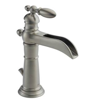 Delta 554LF-SS Victorian 8 1/4" 1.2 GPM Single Handle Channel Vessel Bathroom Faucet in Stainless Steel