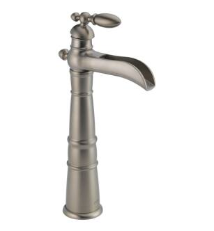 Delta 754LF-SS Victorian 8 1/4" Single Handle Channel Vessel Bathroom Faucet in Stainless Steel